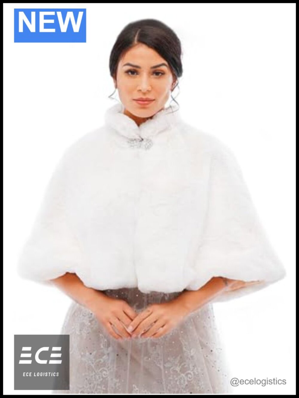 Faux Fur Wedding Shawl Wrap Bridal Stole Cape Scarf for Bride Bridesmaids